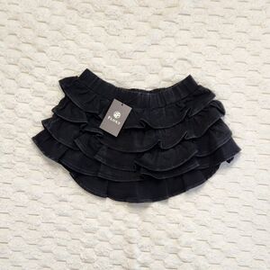 FLOXY IRL Black Ruffled Mini Skirt